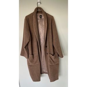 Sz L Brown Alpaca Eileen Fisher Coat